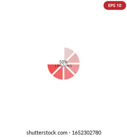 Progress icon vector design template. Load sign symbol progress bar for upload and download process. Isolated on white background. Vector illustration. EPS 10