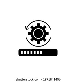 progress icon vector illustration. progress icon glyph style design. isolated on white background