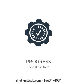 Progress icon vector. Trendy flat progress icon from construction collection isolated on white background. Vector illustration can be used for web and mobile graphic design, logo, eps10