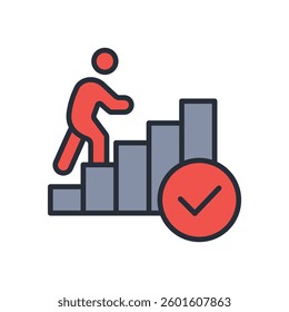 progress icon. vector.Editable stroke.linear style sign for use web design,logo.Symbol illustration.