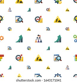 progress icons pattern seamless. Included editable flat Productivity, Leadership, skill, Web analytics, growth, construction works, cogwheel icons. progress icons for web and mobile.