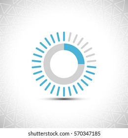 Progress indicator Bar. Load Download Web preloader. Halftone background Vector Illustration.