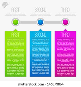 Progress infographics with place for your text