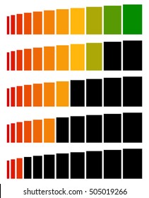 Progress, level indicators