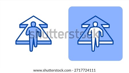 Progress Line ColorTwo-tone color and contrasting background icon illustration