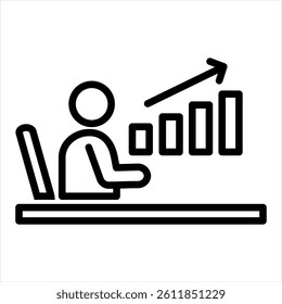Progress Line Icon Vector Illustration