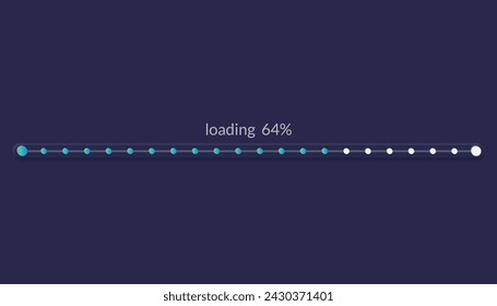 Progress load bar. Indicator of status download. Graphic icons of interface. Neon buttons of speed of upload. Web loaders with percent. Futuristic UI for website, game, internet