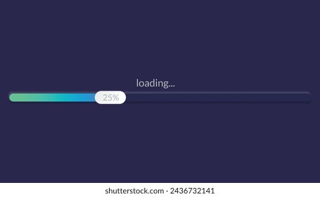 Progress load bar. Indicator of status download. Graphic icons of interface. Neon buttons of speed of upload. Web loaders with percent. Futuristic UI for website, game, internet