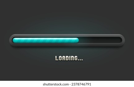 Progress loading bar. Downloading process. Concept technology. Vector illustration.