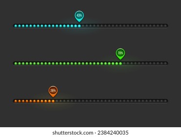 Progress loading bar. Downloading process. Concept technology. Vector illustration.
