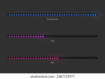 Progress loading bar. Downloading process. Concept technology. Vector illustration.