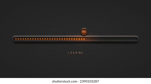 Progress loading bar. Downloading process. Concept technology. Vector illustration.
