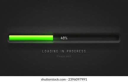 Progress loading bar. Downloading process. Concept technology. Vector illustration.