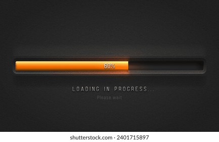 Progress loading bar. Downloading process. Concept technology. Vector illustration.