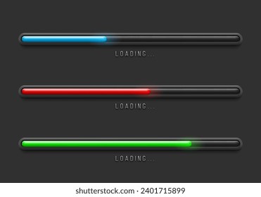 Progress loading bar. Downloading process. Concept technology. Vector illustration.