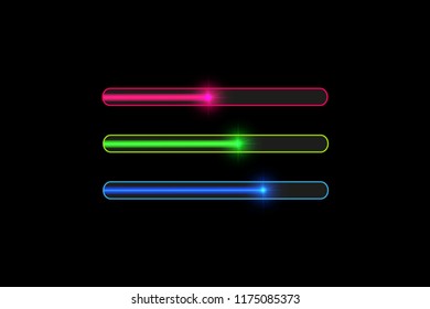 Progress loading bar with lighting. Concept technology. Vector illustration