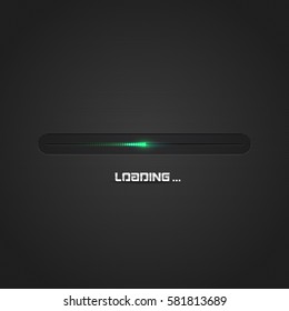 Progress loading bar with lighting. Concept technology. Vector illustration.