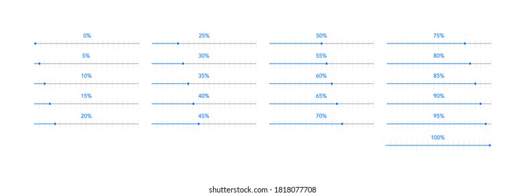 Progress loading bar, set of icons. Load symbol. Hand-drawn sketch vector