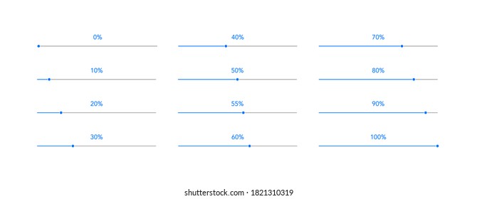 Progress loading bar, set of icons. Load symbol. Hand-drawn sketch vector