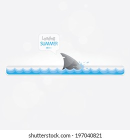 progress loading bar with shark fin-loading summer