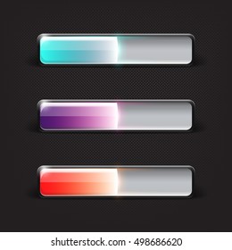 Progress loading bars. Concept technology. Vector illustration.