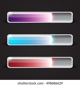 Progress loading bars. Concept technology. Vector illustration.