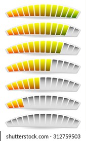 Progress, loading bars. Horizontal bars for measurement, comparison.