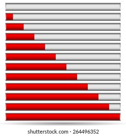 Progress or Loading Bars Vector