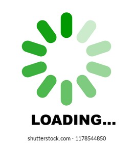 Progress Loading Icon Downloading Sign Isolated Stock Vector (Royalty ...