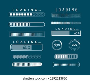 Progress loading icon. Load, download, upload symbol. Vector illustration