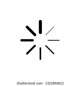 Progress loading icon. Signs and symbols can be used for web, logo, mobile app, UI, UX on white background