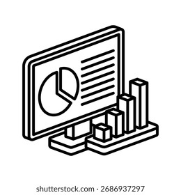 Icono isométrico de la mini ilustración del progreso. Uso Para El Concepto Moderno, Impresión, Ui, Ux Kit, Web Y Desarrollo De App. Vector Relacionado Con El Mercado, Negocios, Finanzas