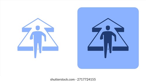 Progreso mixto Color de dos tonos e ilustración de icono de fondo contrastante