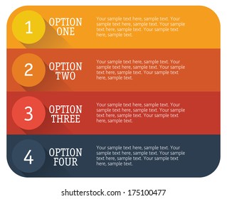 Progress Option Workflow Banner - Flat Design - Vector Illustrationt