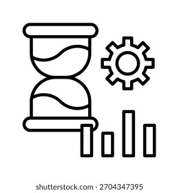 Ilustración vectorial de iconos de esquema de progreso