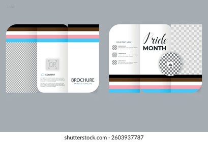 Progress Pride. Trifold LGBT Brochure Template