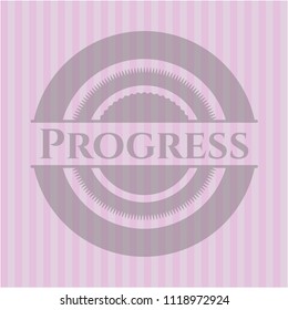 Progress realistic pink emblem
