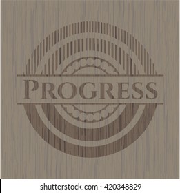 Progress realistic wood emblem