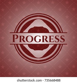Progress red emblem. Vintage.