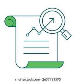 Progress Report icon for business intelligence and analytics dashboards, ideal for data visualization, KPI tracking, and performance monitoring interfaces.
