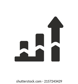 Icono de informe de progreso sobre fondo blanco