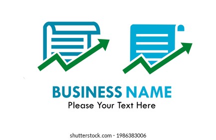 Progress report logo template illustration
