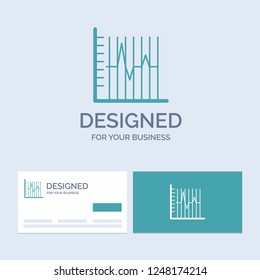 progress, report, statistics, patient, recovery Business Logo Glyph Icon Symbol for your business. Turquoise Business Cards with Brand logo template.