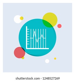 progress, report, statistics, patient, recovery White Glyph Icon colorful Circle Background