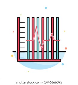 progress, report, statistics, patient, recovery Flat Color Icon Vector