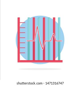 progress, report, statistics, patient, recovery Flat Color Icon Vector. Vector Icon Template background