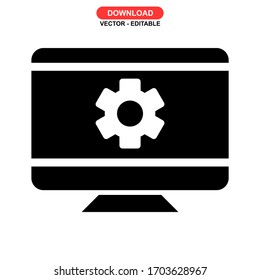 progress setting icon or logo isolated sign symbol vector illustration - high quality black style vector icons
