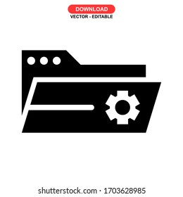 progress setting icon or logo isolated sign symbol vector illustration - high quality black style vector icons
