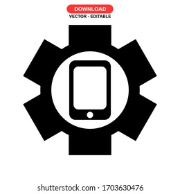 progress setting icon or logo isolated sign symbol vector illustration - high quality black style vector icons
