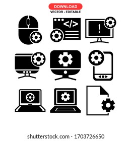 progress setting icon or logo isolated sign symbol vector illustration - Collection of high quality black style vector icons
